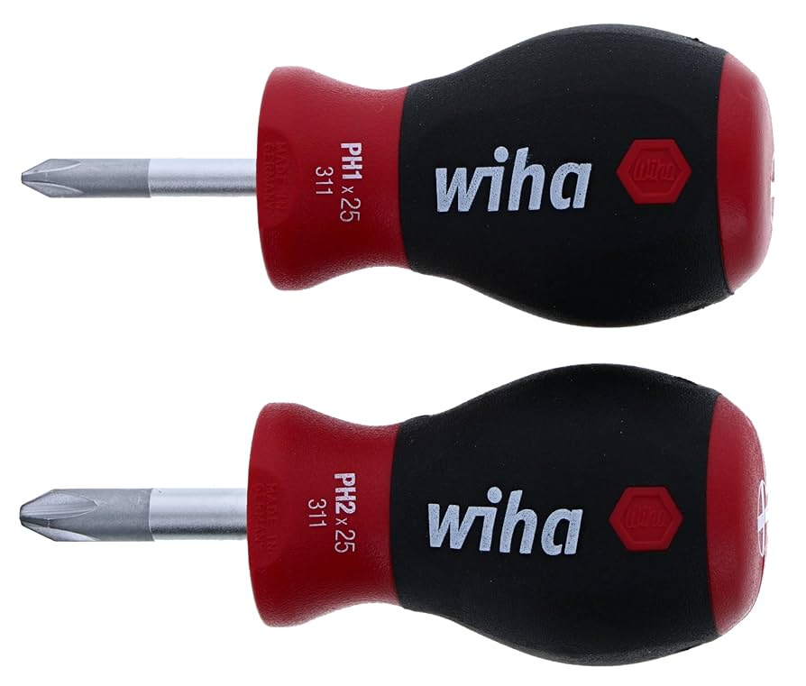 Amazon.com: Wiha 31192 Stubby Phillips Screwdriver Set with
